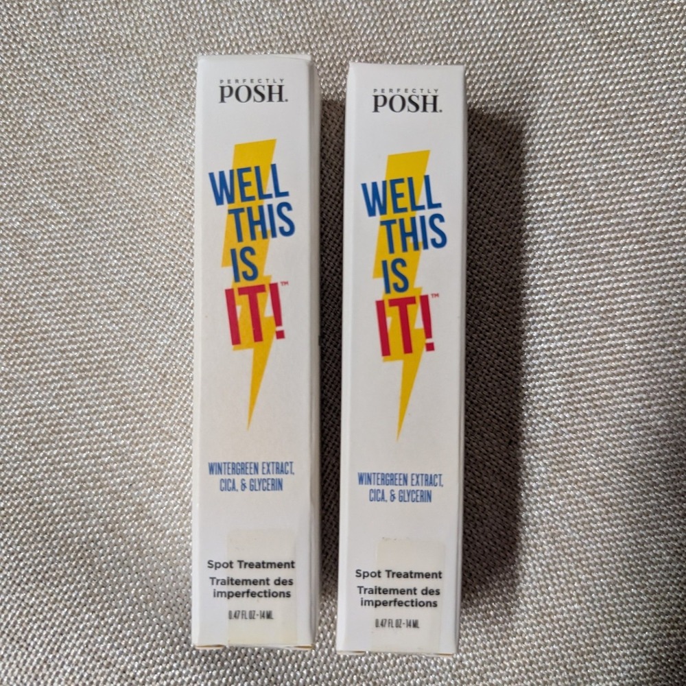Perfectly Posh Well This Is It Spot Treatment Set of 2 0.47oz White NWT Vegan